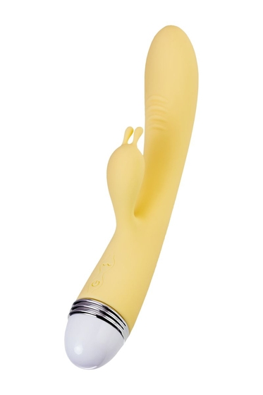 Желтый вибратор-кролик Aster - 22 см. - фото, цены