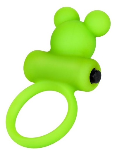 Зеленое виброкольцо на пенис A-Toys - фото, цены