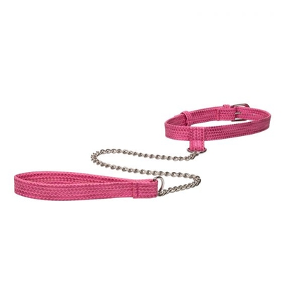Розовый ошейник с поводком Tickle Me Pink Collar With Leash - фото, цены