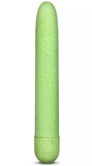 Зелёный биоразлагаемый вибратор Eco - 17,8 см. - фото, цены
