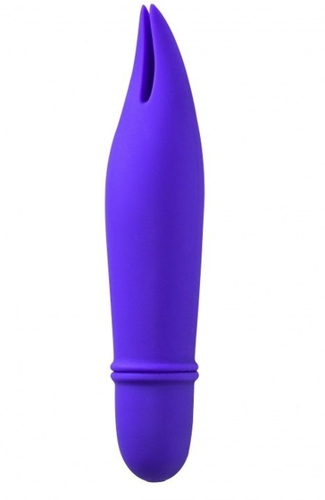 Фиолетовый мини-вибратор Universe Teasing Ears - 12,5 см. - фото, цены