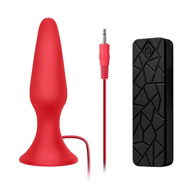 Красная анальная вибропробка с пультом управления Menzstuff 5inch Slim Intruder Butt Plug - 13 см. - фото, цены