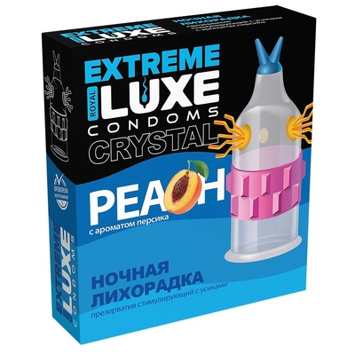 Стимулирующий презерватив Ночная лихорадка с ароматом персика - 1 шт. - фото, цены