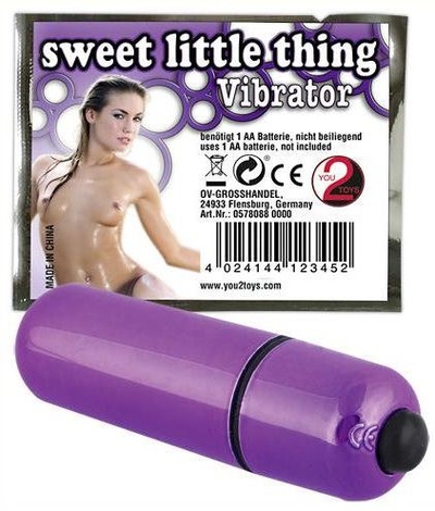 Фиолетовая вибропуля Sweet Little Thing - 7 см. - фото, цены