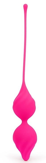 Ярко-розовые вагинальные шарики со смещенным центром тяжести - фото, цены