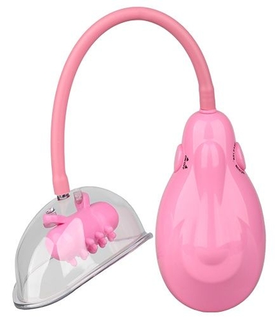 Розовый вакуумный вибромассажер Vibrating Vagina Pump - фото, цены