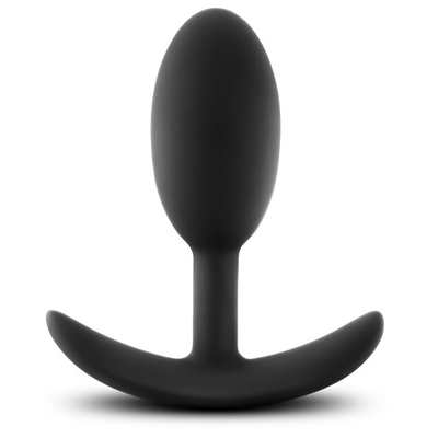 Черная анальная пробка Silicone Vibra Slim Plug Medium - 10,2 см. - фото, цены