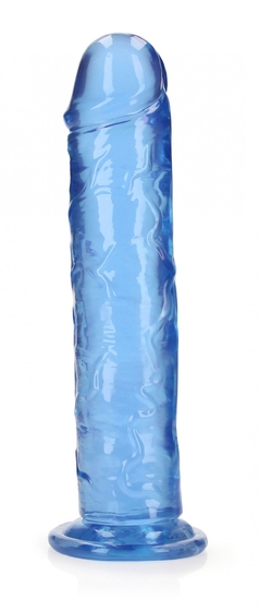 Синий фаллоимитатор Crystal Clear на присоске - 25 см. - фото, цены