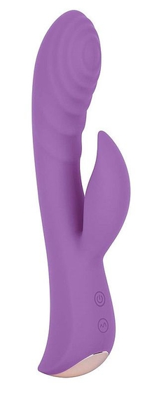 Фиолетовый вибромассажер-кролик 5 Silicone Ripple Passion - 19,1 см. - фото, цены