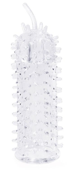 Закрытая рельефная насадка Crystal sleeve с усиками - 12 см. - фото, цены