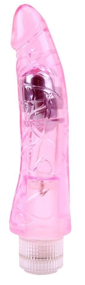 Розовый вибратор Glitters Mr.Right - 23 см. - фото, цены