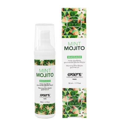 Разогревающее массажное масло с ароматом мохито Gourmet Mint Mojito - 50 мл. - фото, цены