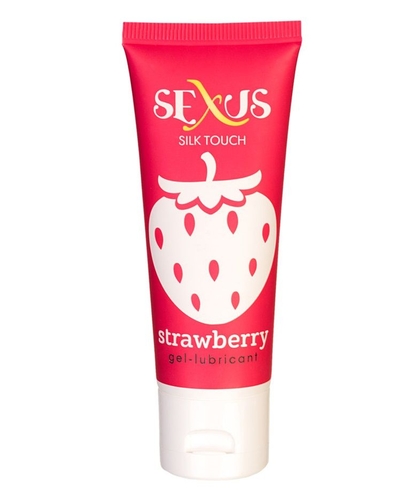 Увлажняющая гель-смазка с ароматом клубники Silk Touch Strawberry - 50 мл. - фото, цены