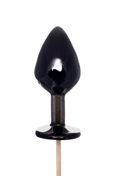 Черный леденец в форме большой анальной пробки со вкусом бейлиз - фото, цены