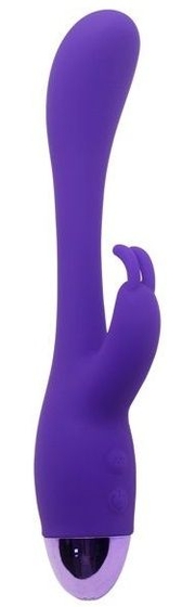 Фиолетовый вибратор Indulgence Elated Rabbit - 23 см. - фото, цены