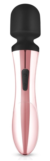 Черно-розовый вибромассажер Nouveau Curve Massager - 21 см. - фото, цены