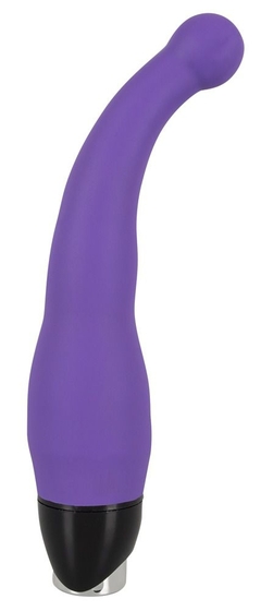 Фиолетовый вибратор для G-стимуляции Simply Silicone - 21 см. - фото, цены