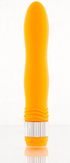 Оранжевый водонепроницаемый вибратор - 21,5 см. - фото, цены