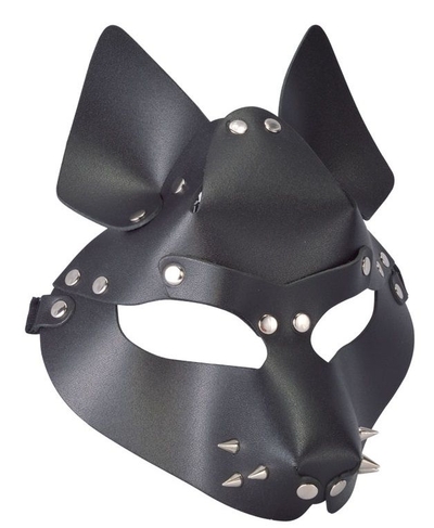 Черная маска Wolf с шипами - фото, цены