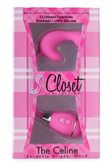 Розовый вибростимулятор на гибкой ручке The Celine Gripper - фото, цены