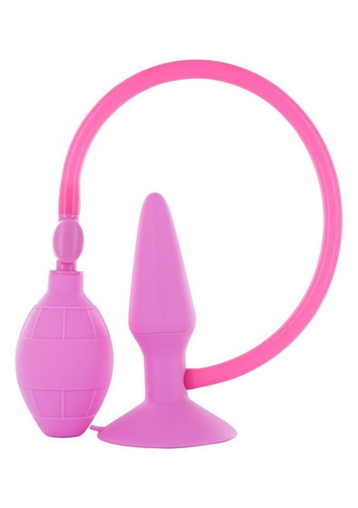 Розовый анальный расширитель Small Inflatable Plug - 10 см. - фото, цены