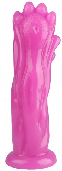 Розовая фантазийная анальная втулка-лапа - 25,5 см. - фото, цены