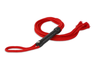 Красная верёвочная плеть-шестихвостка - 80 см. - фото, цены