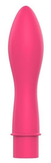 Розовый гладкий мини-вибромассажер - 12,5 см. - фото, цены