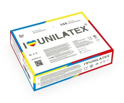 Разноцветные ароматизированные презервативы Unilatex Multifruits - 144 шт. - фото, цены