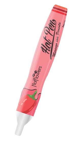 Ручка для рисования на теле Hot Pen со вкусом клубники и острого перца - фото, цены