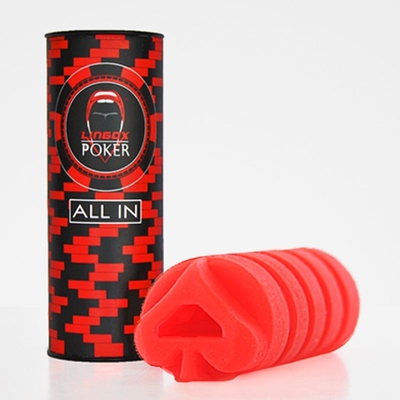 Компактный красный мастурбатор Lingox Poker Spade Edition - фото, цены