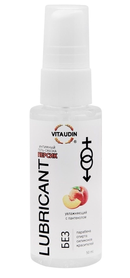 Интимный гель-смазка на водной основе Vita Udin с ароматом персика - 50 мл. - фото, цены
