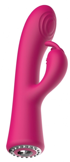 Розовый вибромассажер-кролик Lux - 20 см. - фото, цены