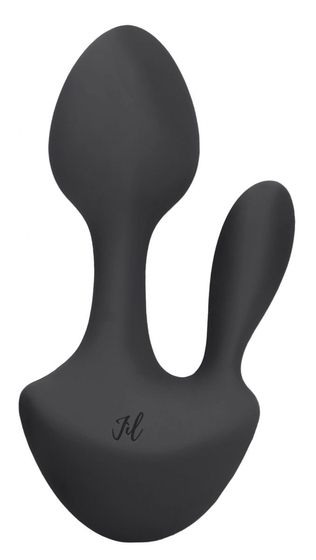 Черный анально-вагинальный вибратор Sofia - 13 см. - фото, цены