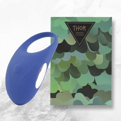 Синее кольцо с вибрацией Thor Cockring - фото, цены