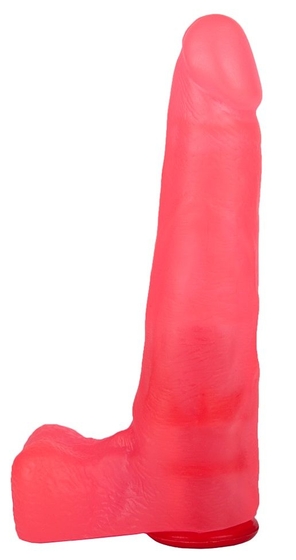 Розовая насадка-фаллос для трусиков Harness - 18 см. - фото, цены