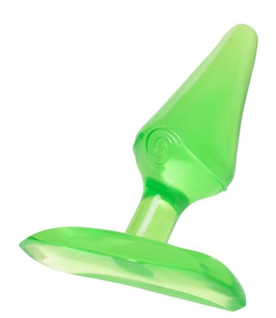 Зеленая анальная втулка с ограничителем - 6,5 см. - фото, цены
