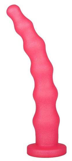 Розовый гелевый анальный стимулятор - 20 см. - фото, цены