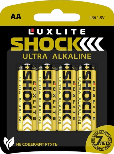Батарейки Luxlite Shock (gold) типа аа - 4 шт. - фото, цены