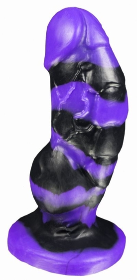 Черно-фиолетовый фаллоимитатор Мартин medium - 24,5 см. - фото, цены