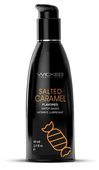 Лубрикант с ароматом соленой карамели Wicked Aqua Salted Caramel - 60 мл. - фото, цены