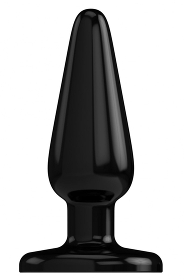 Черная коническая анальная пробка Basic 4 Inch - 10 см. - фото, цены