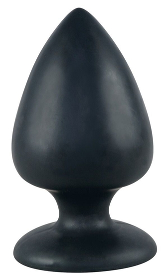 Большая чёрная анальная втулка Black Velvet Extra Xl - 14 см. - фото, цены