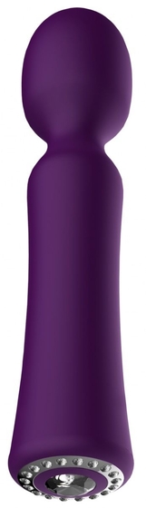 Фиолетовый универсальный массажер Wand Pearl - 20 см. - фото, цены