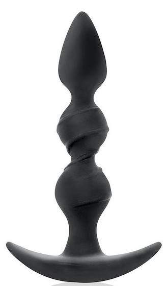 Черная витая пробка-елочка с ограничителем - 16 см. - фото, цены