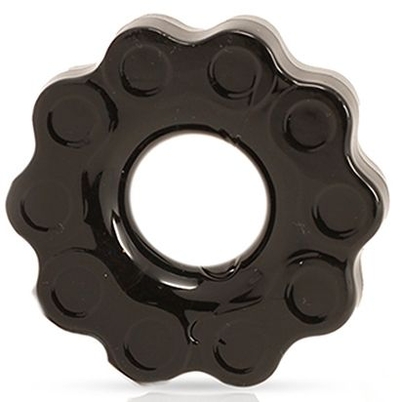 Черное эрекционное кольцо Chains - фото, цены