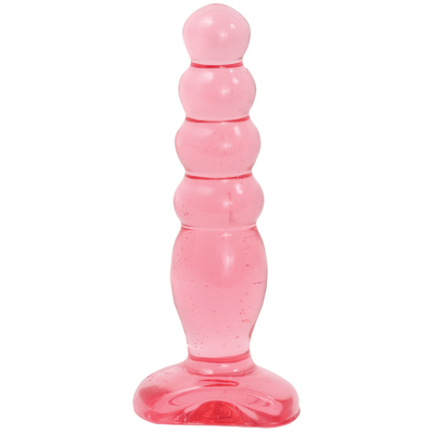 Розовая анальная пробка Crystal Jellies 5 Anal Delight - 14 см. - фото, цены