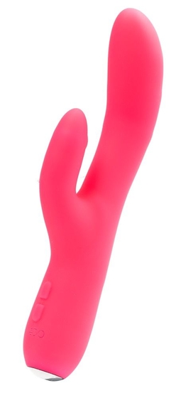 Розовый вибромассажер VeDO Rockie с клиторальным отростком - 21,9 см. - фото, цены