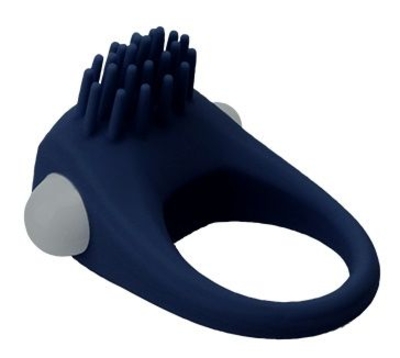 Синее эрекционное виброкольцо Stimu Ring - фото, цены
