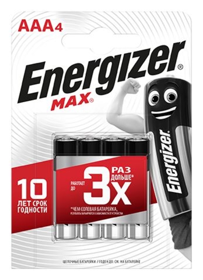 Батарейки Energizer Max E92/aaa 1.5v - 4 шт. - фото, цены
